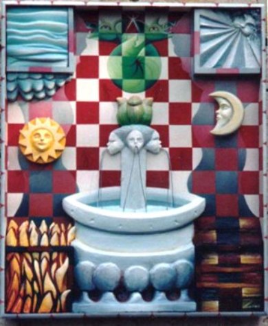 Fontaine Mercurielle Fontaine Mercurielle du Rosaire des Philosophes de Jean-Paul COUCKE
